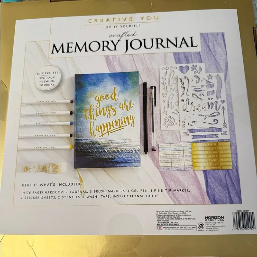 Creative You ...do it yourself Memory Journal 13 piece set 176 page journal